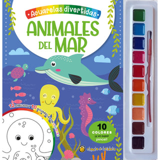 Libro Acuarelas Divertidas - Animales Del Mar 9789878200903