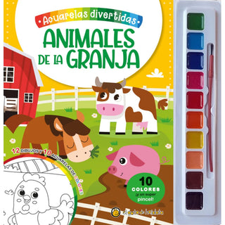 Libro Acuarelas Divertidas - Animales De La Granja 9789878200897