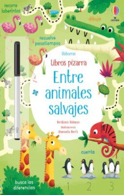 Entre Animales Salvajes. Libro Pizarra. Rotuld.