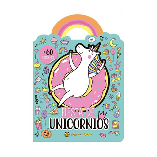 Fiesta De Unicornios Con 60 Stickers