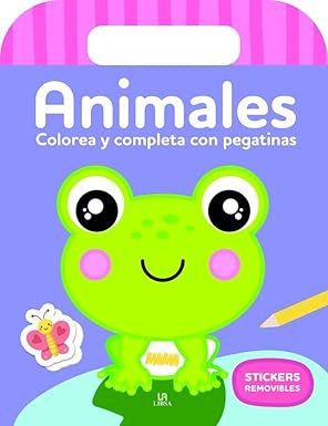 Libro Animales Colorea Y Completa Con Pegatina 9788466243957