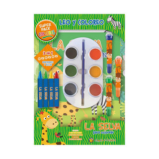 Libro Leo Y Coloreo Superpack - Selva 9789877978353
