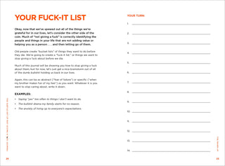 The Subtle Art Of Not Giving A F*Ck Journal