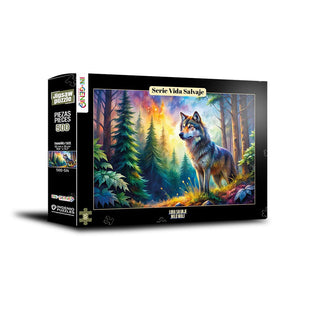 Libro Rompecabezas 500 piezas Lobo Salvaje 7709618014418