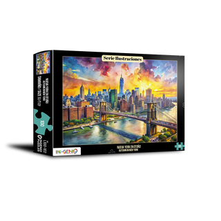 Libro Rompecabezas 100 piezas New York en Acuarela 7709618014470