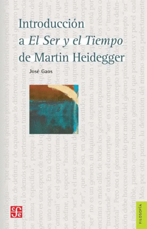 Libro Introducción A El Ser Y El Tiempo De Martín Heidegger 9786071674890