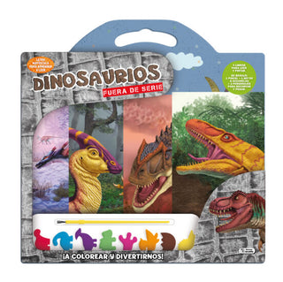 Libro A Colorear Y Divertirnos Dinosaurios Fuera De Serie 9788491789703