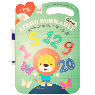 Aprende los número del 1 al 20 | Libro borrable