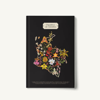 Libro Cuaderno Pasta Dura Mapa Orquídeas De Colombia 7709516016248