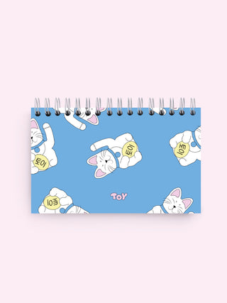 Libro Cuaderno Mini Hojas Blancas Tokio Neko Azul 7704818944688