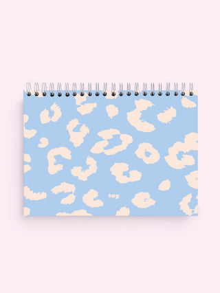 Libro Cuaderno Grande Hojas Blancas Animal Print Azul 7704818953512