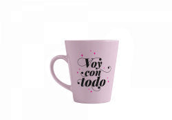 Taza La Vecina Rubia Flores Grises