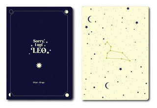 Pack 2 Cuadernos Grapados A6 Horoscopo Negro Leo