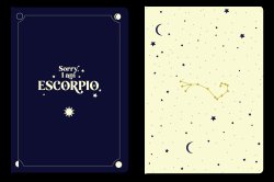 Pack 2 Cuadernos Grapados A6 Horoscopo Negro Escorpio