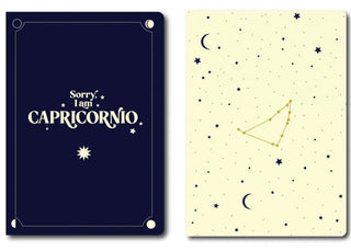 Pack 2 Cuadernos Grapados A6 Horoscopo Negro Capricornio