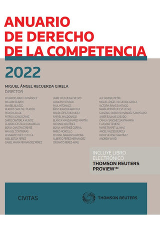 Anuario De Derecho De La Competencia 2022 (Papel E-Book)