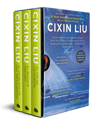 Portada Trilogia De Los Tres Cuerpos de Cixin Liu — Edición B De Bolsillo España ISBN 9788413146928, importada a Colombia