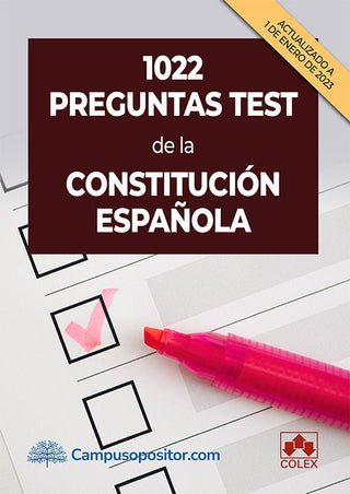 1022 Preguntas Test De La Constitucion Española