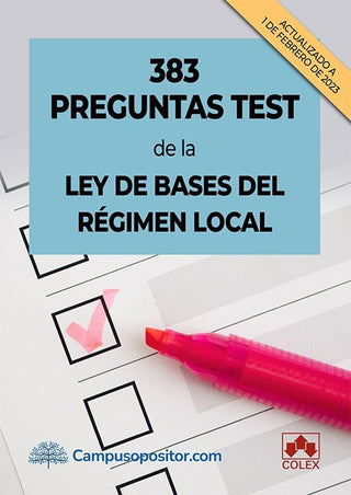 383 Preguntas Test De Ley De Bases Del Regimen Local