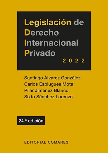 Legislacion De Derecho Internacional Privado 24ª Ed