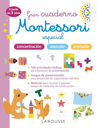 Gran Cuaderno Montessori Especial Concentracion, Atencion Y