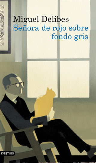 Señora De Rojo Sobre Fondo Gris