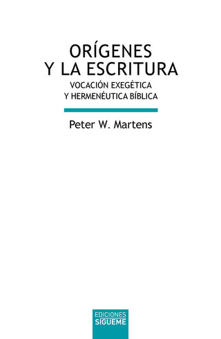 Orígenes Y La Escritura