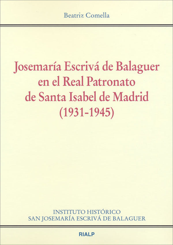 Josemaría Escrivá De Balaguer En El Real Patronato De Santa Isabel De Madrid