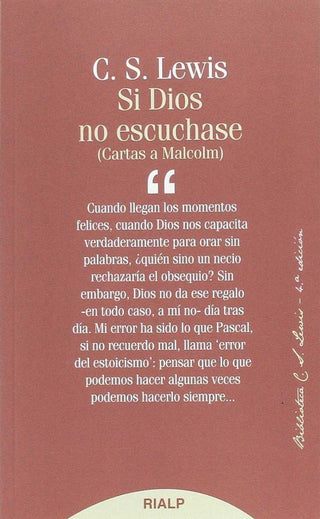 Si Dios No Escuchase