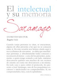 Intelectual Y Su Memoria Saramago