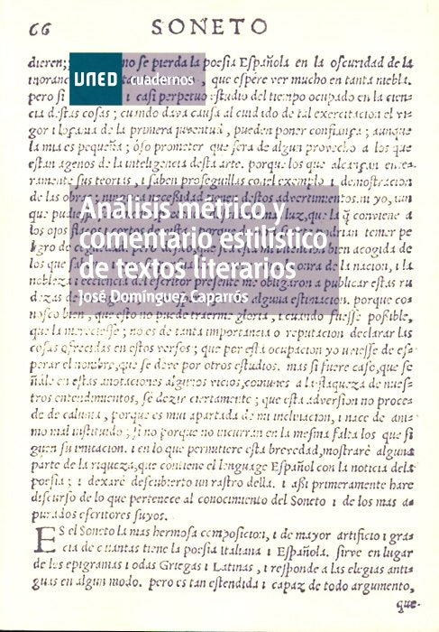 Análisis Métrico Y Comentario Estilístico De Textos Literarios