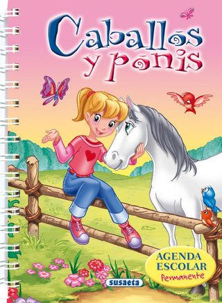 Agenda Escolar Permanente - Caballos Y Ponis