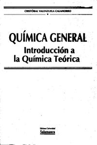 Química General. Introducción A La Química Teórica