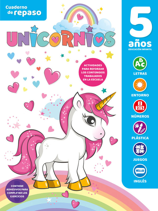 Cuaderno Tematico Luminiscente 5 Años Unicornios