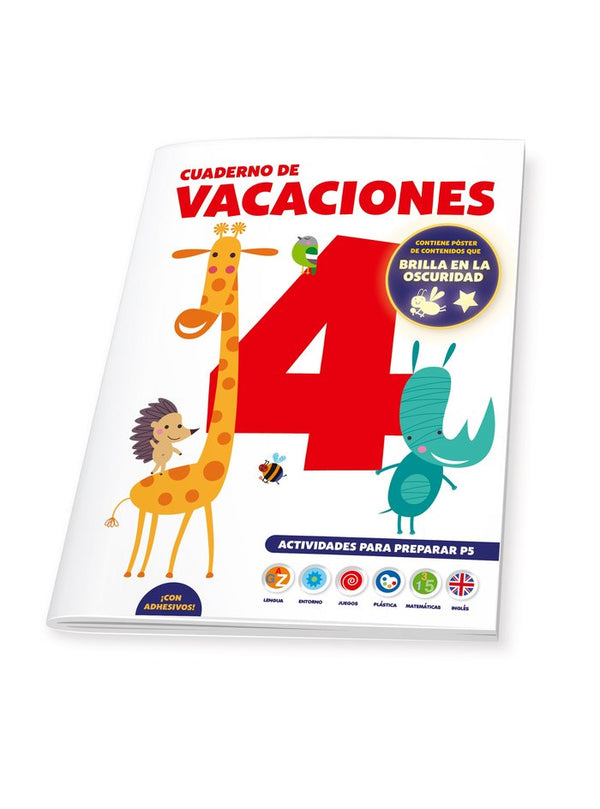 Cuaderno De Vacaciones 4 Años Poster Luminiscente