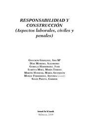 Responsabilidad Y Construcción Aspectos Laborales, Civiles Y Penales