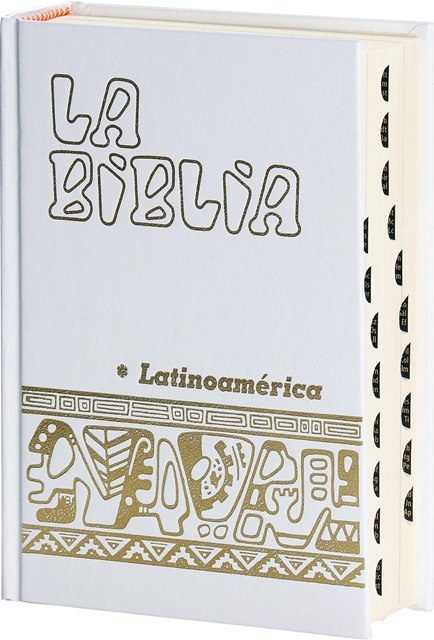 La Biblia Latinoamérica [Bolsillo] Cartoné Blanca, Con Uñeros