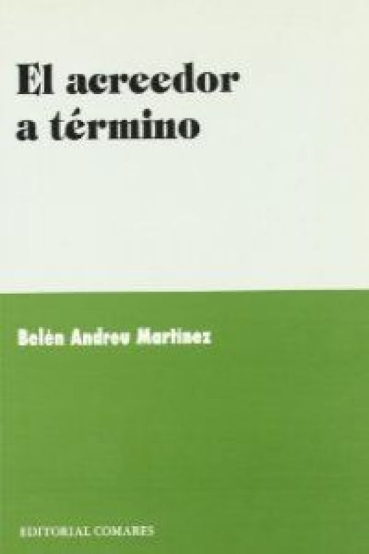 Acreedor A Termino El Libro