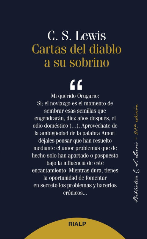 Cartas Del Diablo A Su Sobrino Libro