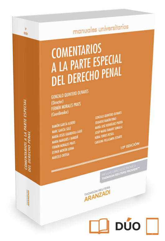 Comentarios A La Parte Especial Del Derecho Penal (Papel + E-Book) Libro