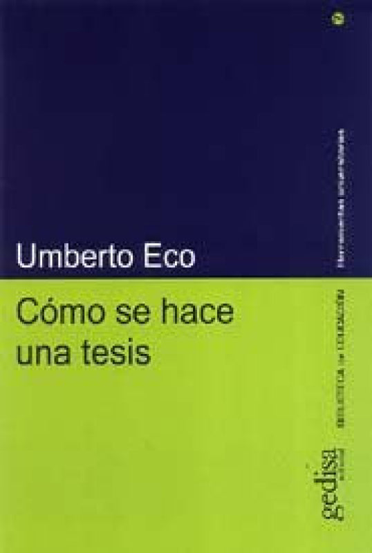 Cómo Se Hace Una Tesis Libro