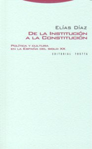 De La Institución A Constitución Libro