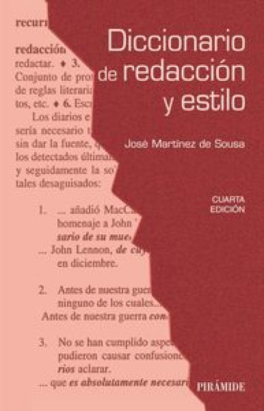 Diccionario De Redacción Y Estilo Libro