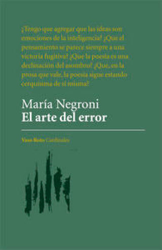 El Arte Del Error Libro