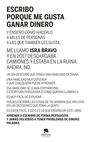 Escribo Porque Me Gusta Ganar Dinero Libro