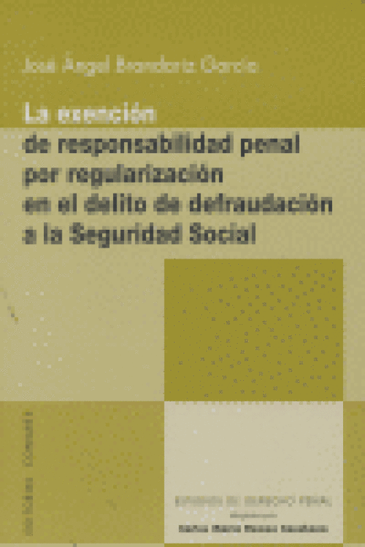 Exencion La Responsabilidad Penal Regularizacion Delito Libro