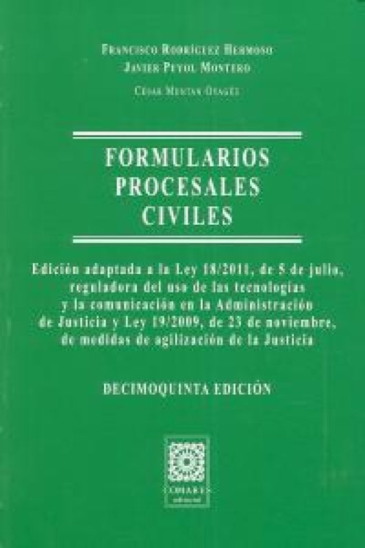 Formularios Procesales Civiles. Libro