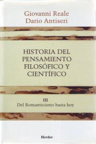 Historia Del Pensamiento Filosófico Y Científico Iii Libro
