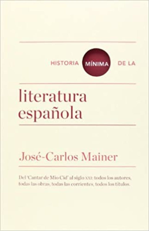 Historia Mínima De La Literatura Española Libro