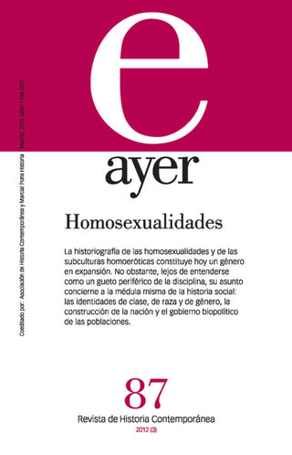 Homosexualidades (Ayer 87) Libro